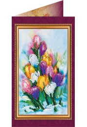 Bead Embroidery Postcard Kit "Happy 8th of March (Women's Day) – 3"