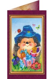 Bead Embroidery Postcard Kit "Congratulations – 8"