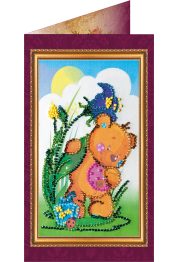 Bead Embroidery Postcard Kit "Happy 8th of March (Women's Day) – 6"
