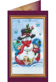 Bead Embroidery Postcard Kit "Happy New Year – 8"