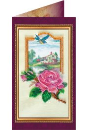 Bead Embroidery Postcard Kit "Congratulations – 10"