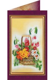Bead Embroidery Postcard Kit "Congratulations – 13"