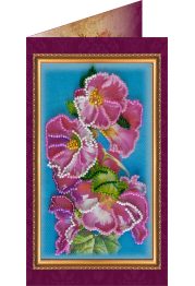 Bead Embroidery Postcard Kit "Congratulations – 14"