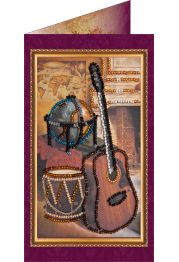 Bead Embroidery Postcard Kit "Congratulations – 18"