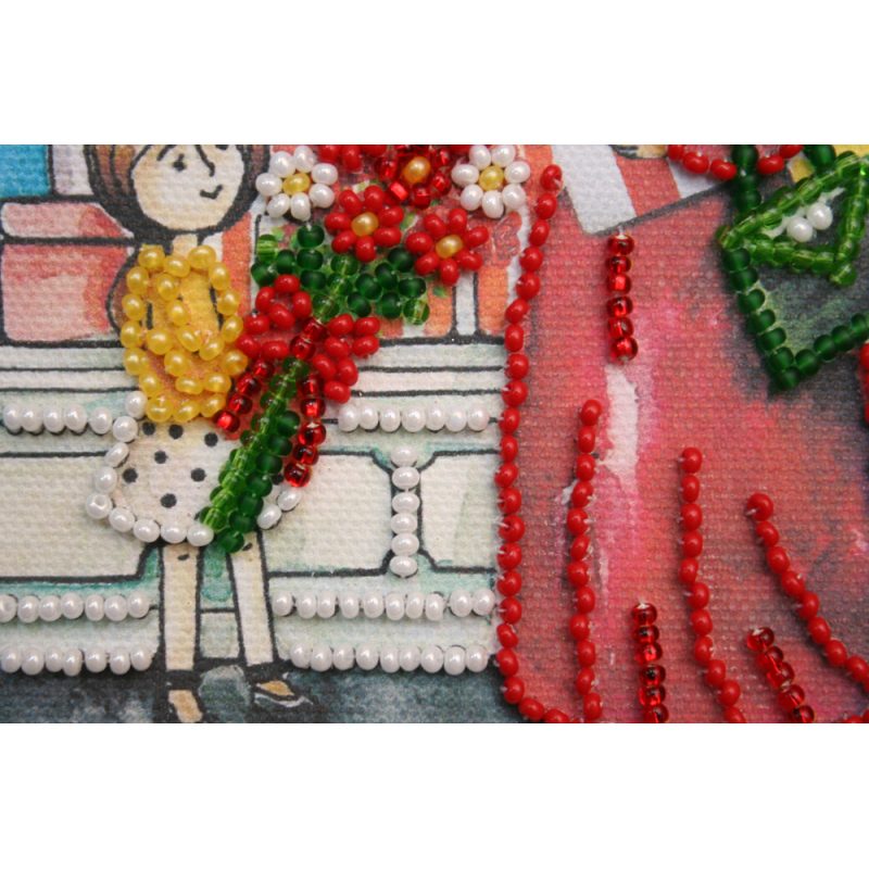 Bead Embroidery Postcard Kit "Dear Grandma – 3"