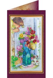 Bead Embroidery Postcard Kit "Dear Mama – 2"