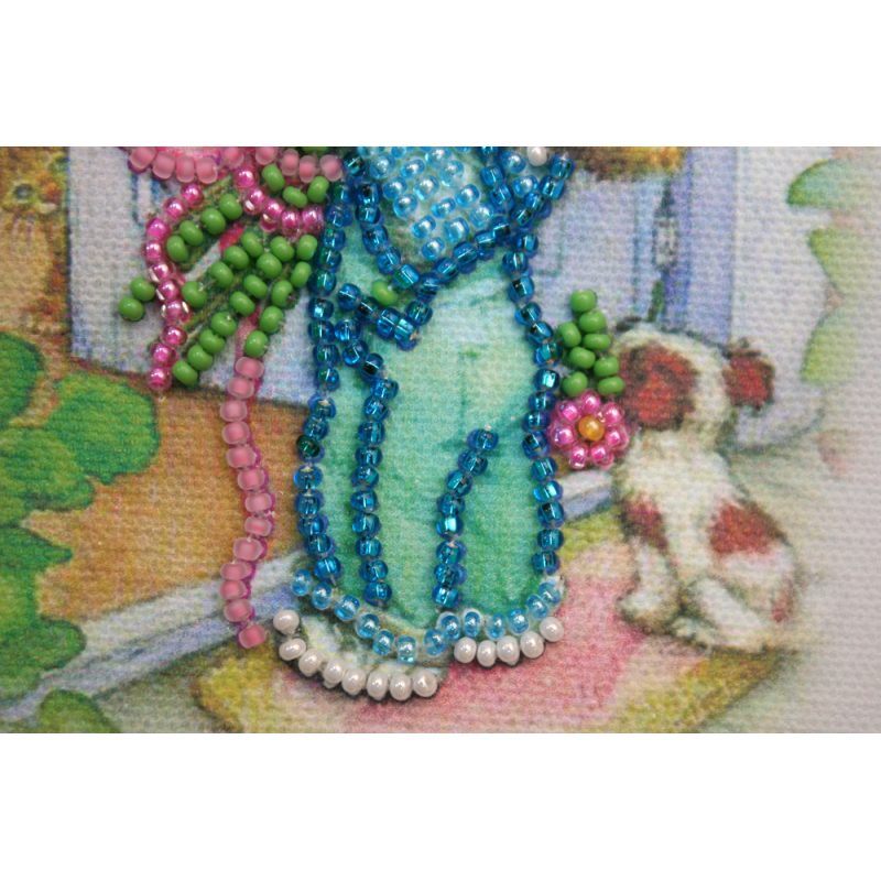 Bead Embroidery Postcard Kit "Dear Mama – 2"