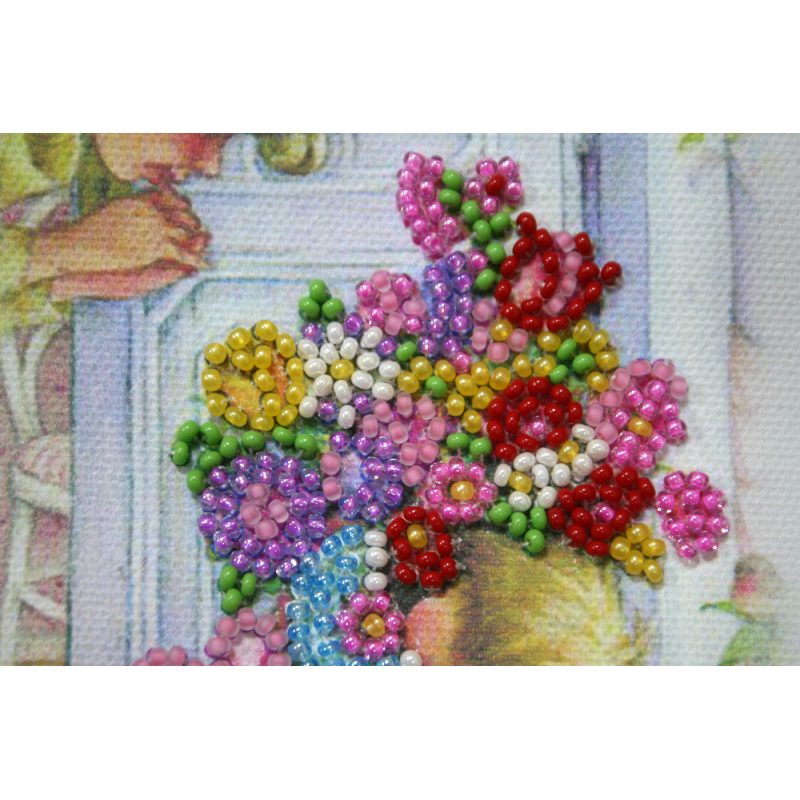 Bead Embroidery Postcard Kit "Dear Mama – 2"