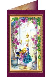 Bead Embroidery Postcard Kit "Best wishes"