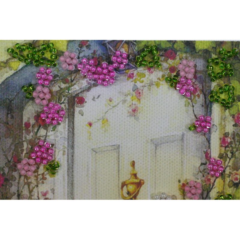 Bead Embroidery Postcard Kit "Best wishes"
