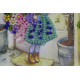 Bead Embroidery Postcard Kit "Best wishes"