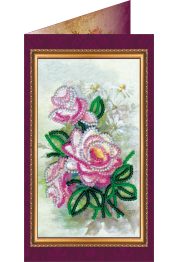 Bead Embroidery Postcard Kit "Happy Anniversary – 1"