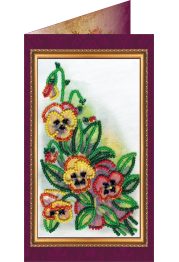 Bead Embroidery Postcard Kit "Happy Anniversary – 2"