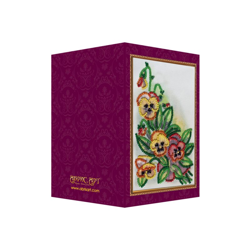 Bead Embroidery Postcard Kit "Happy Anniversary – 2"