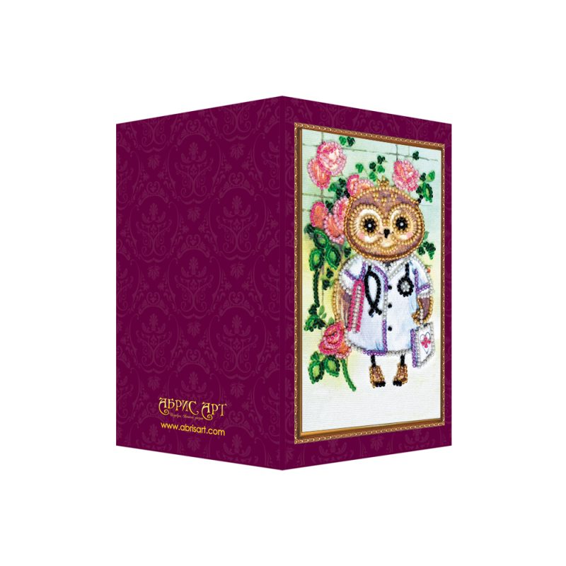 Bead Embroidery Postcard Kit "Best doctor – 2"