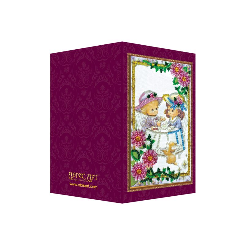 Bead Embroidery Postcard Kit "Dear playmate"