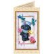 Bead Embroidery Postcard Kit "Teddy bear and dragonfly"