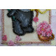 Bead Embroidery Postcard Kit "Teddy bear and dragonfly"