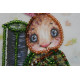 Bead Embroidery Postcard Kit "Teddy hare - 1"