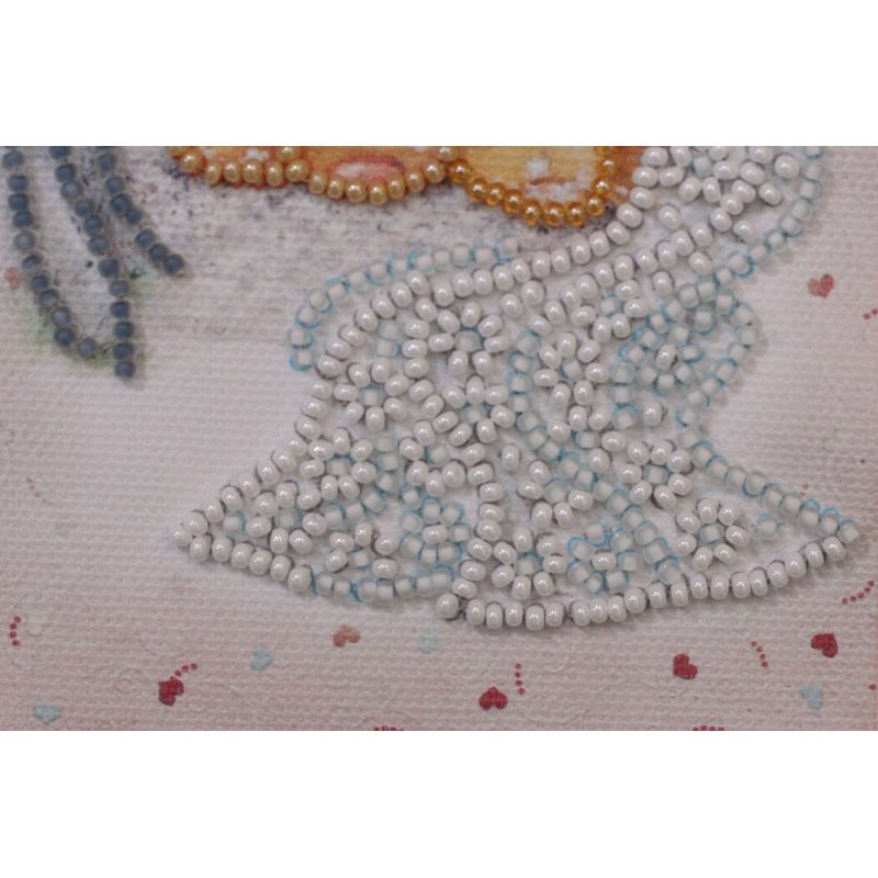 Bead Embroidery Postcard Kit "Happy Wedding – 5"