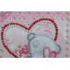Bead Embroidery Postcard Kit "With love – 3"