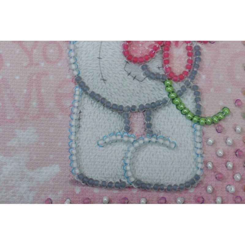 Bead Embroidery Postcard Kit "With love – 3"