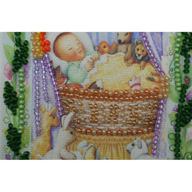 Bead Embroidery Postcard Kit "Cradle"