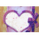 Bead Embroidery Postcard Kit "With love-4"