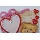 Bead Embroidery Postcard Kit "Teddy bear"