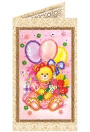 Bead Embroidery Postcard Kit "Playdate"