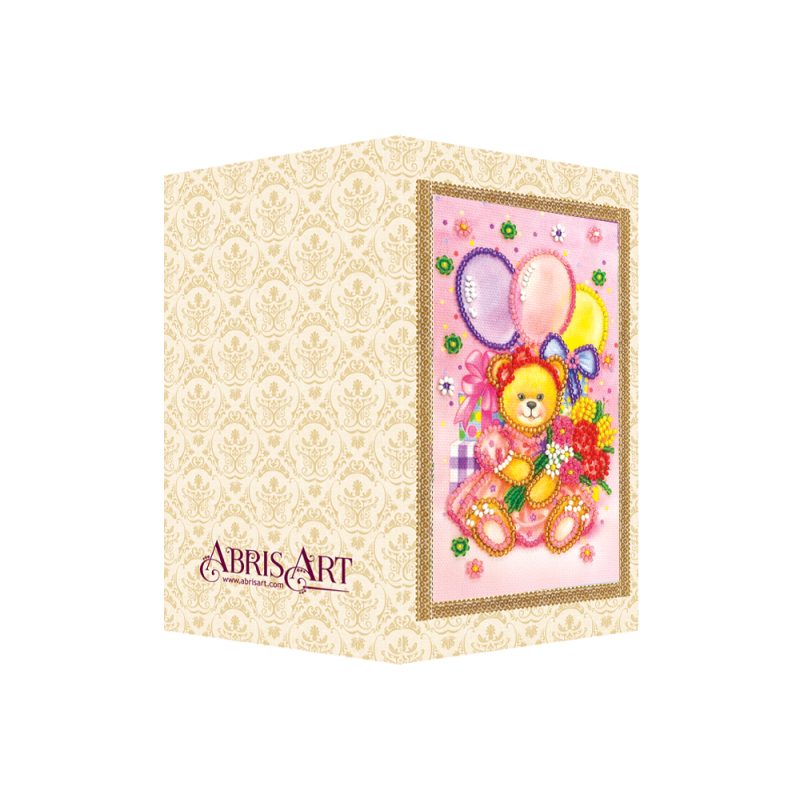 Bead Embroidery Postcard Kit "Playdate"