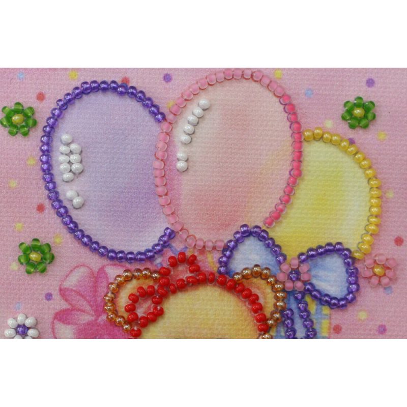 Bead Embroidery Postcard Kit "Playdate"