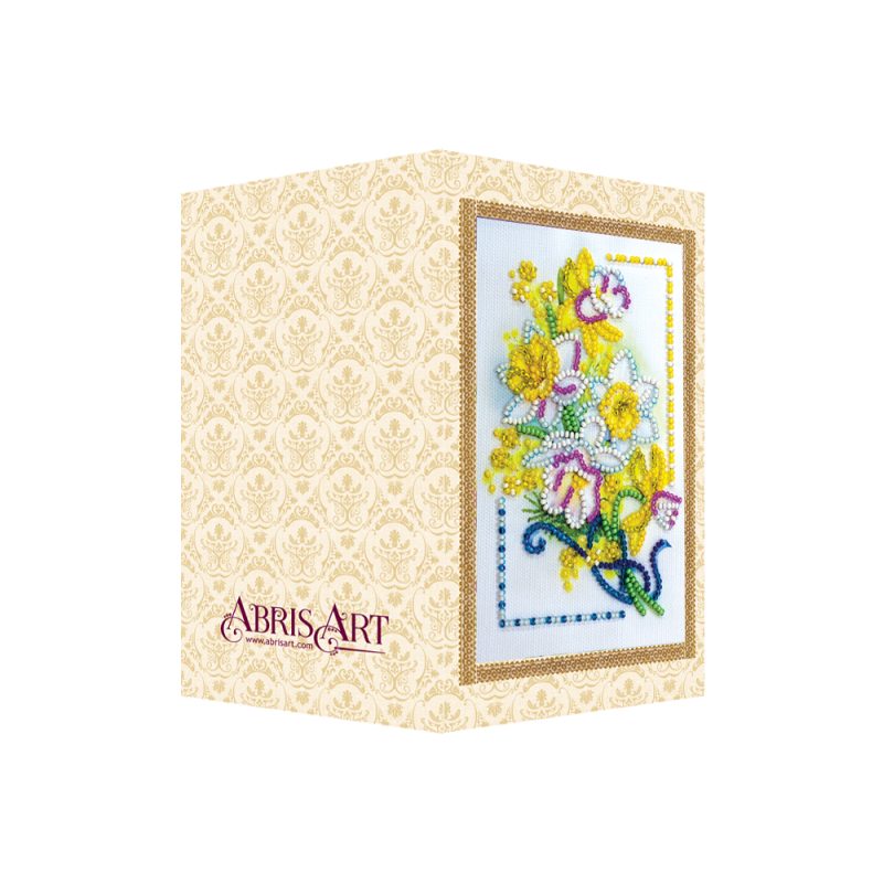 Bead Embroidery Postcard Kit "Spring gift"