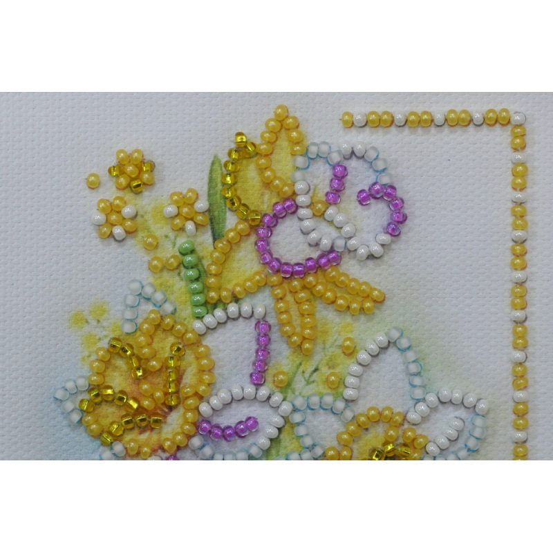 Bead Embroidery Postcard Kit "Spring gift"