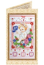 Bead Embroidery Postcard Kit "Gentle angel"