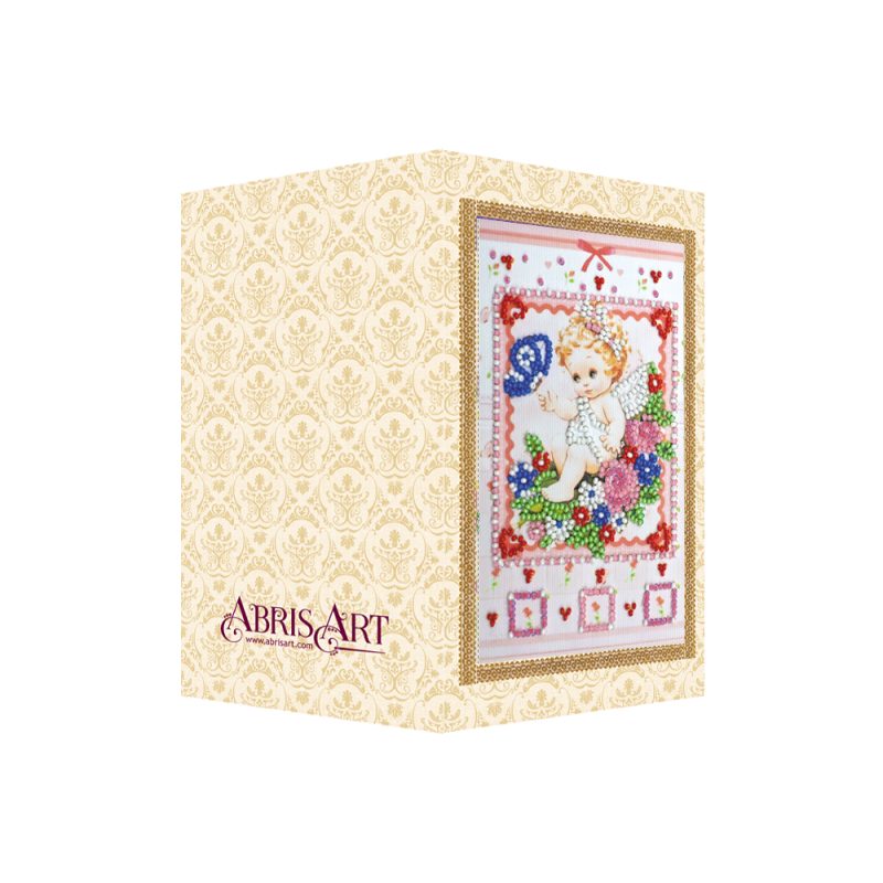 Bead Embroidery Postcard Kit "Gentle angel"