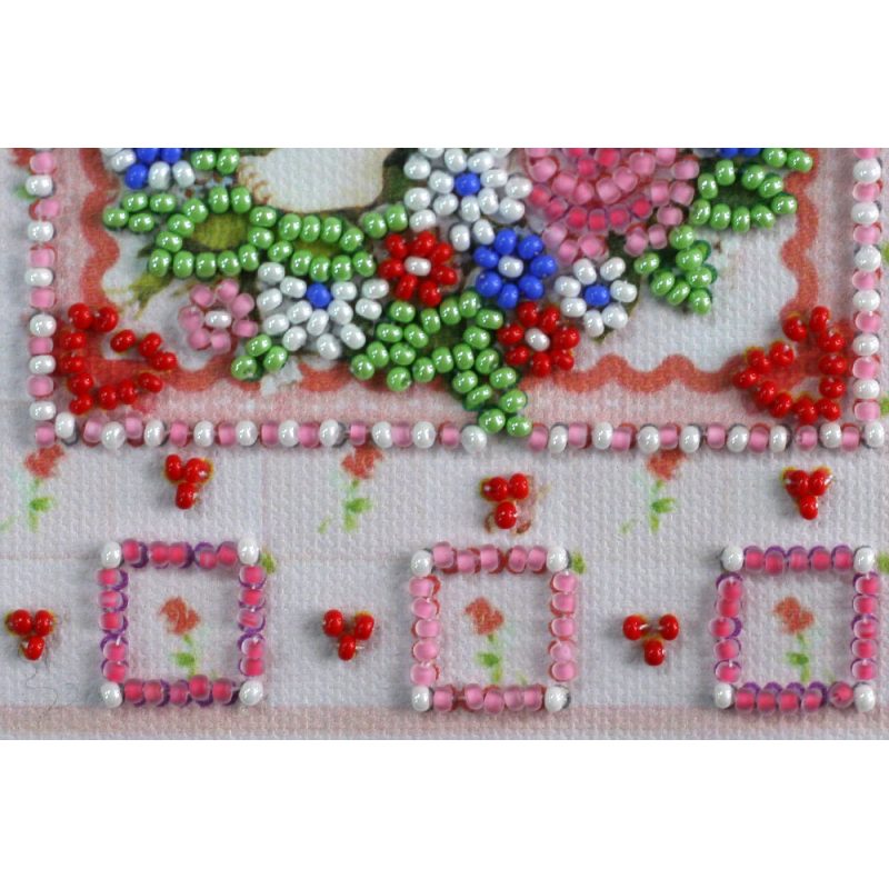 Bead Embroidery Postcard Kit "Gentle angel"