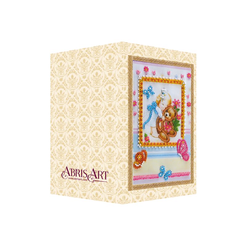 Bead Embroidery Postcard Kit "Beloved daughter"