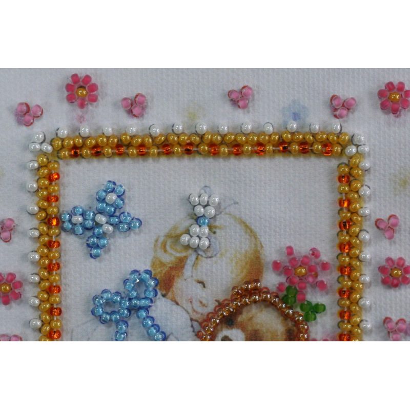 Bead Embroidery Postcard Kit "Beloved daughter"