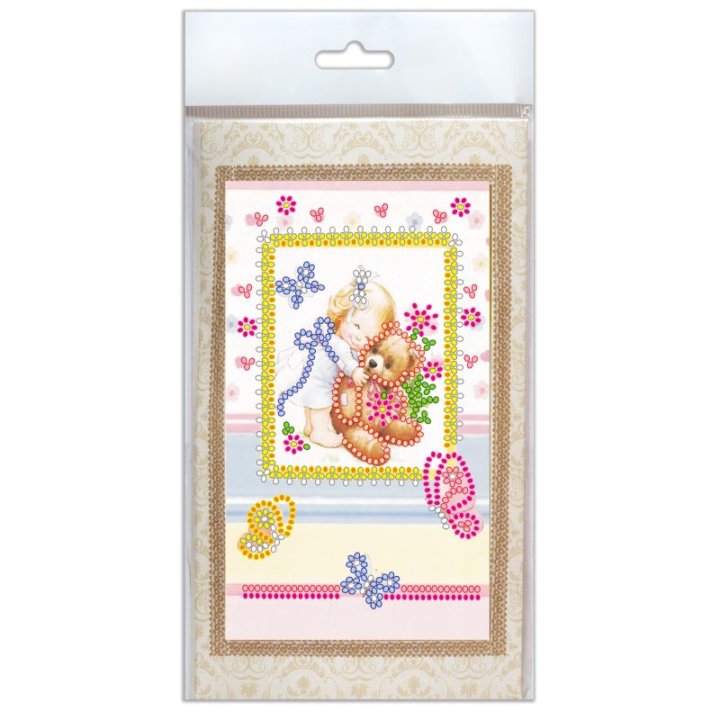Bead Embroidery Postcard Kit "Beloved daughter"