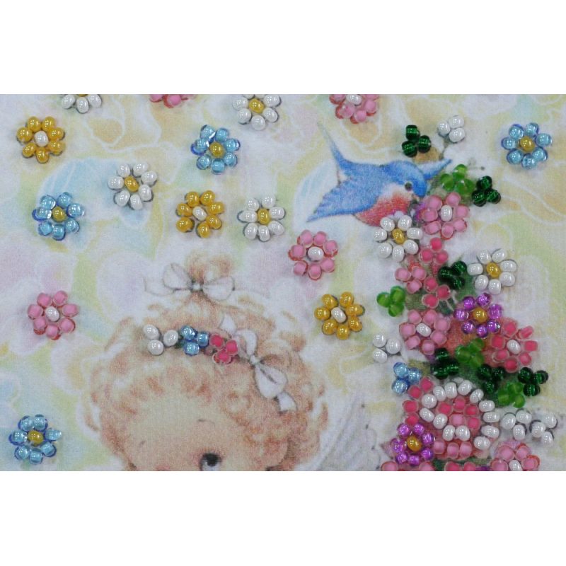Bead Embroidery Postcard Kit "Present angel"