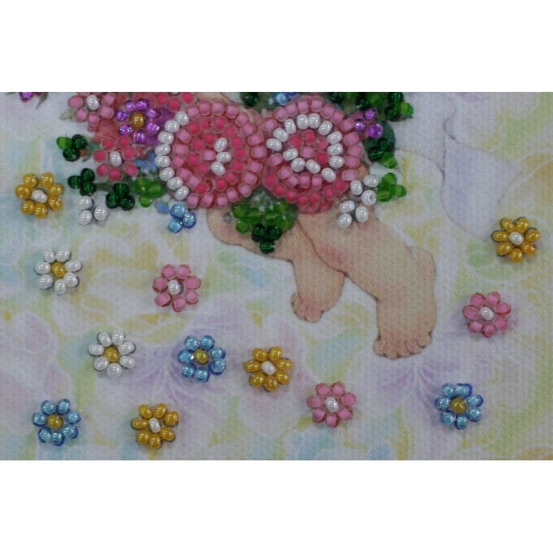 Bead Embroidery Postcard Kit "Present angel"