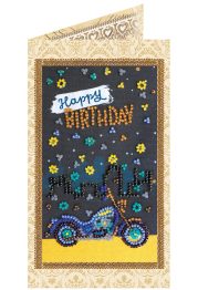 Bead Embroidery Postcard Kit "Have a safe trip"