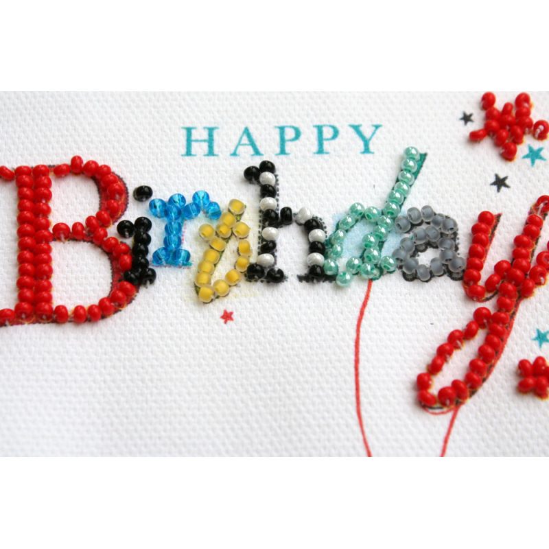 Bead Embroidery Postcard Kit "To my footballer"