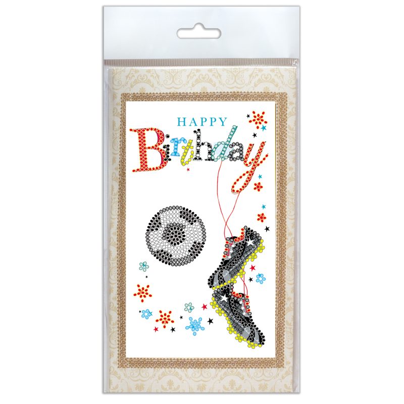 Bead Embroidery Postcard Kit "To my footballer"