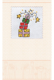 Cross Stitch Postcard Kit "Gifts firework"