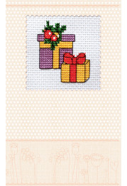Cross Stitch Postcard Kit "Christmas gifts"