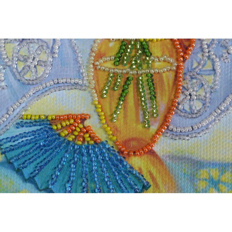 Microbead Embroidery Postcard-Envelope Kit "Still Life with a Fan"