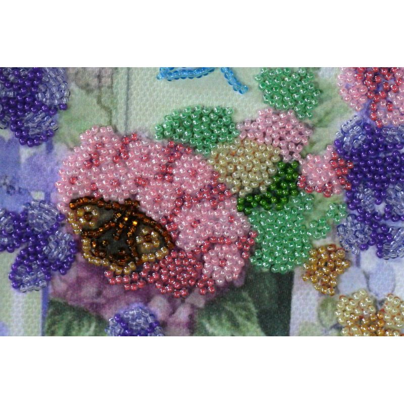 Microbead Embroidery Postcard-Envelope Kit "Dragonfly and Butterfly"
