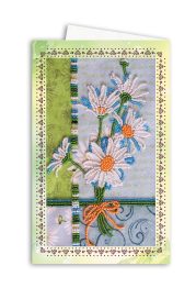 Microbead Embroidery Postcard-Envelope Kit "Chamomile"